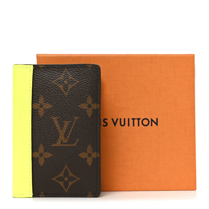 Louis Vuitton Monogram Macassar Pocket Organizer NM Florescent Yellow 7 of 7