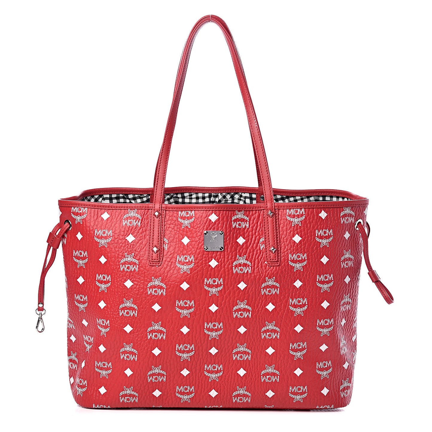 Visetos Medium Liz Reversible Shopper Tote Ruby Red