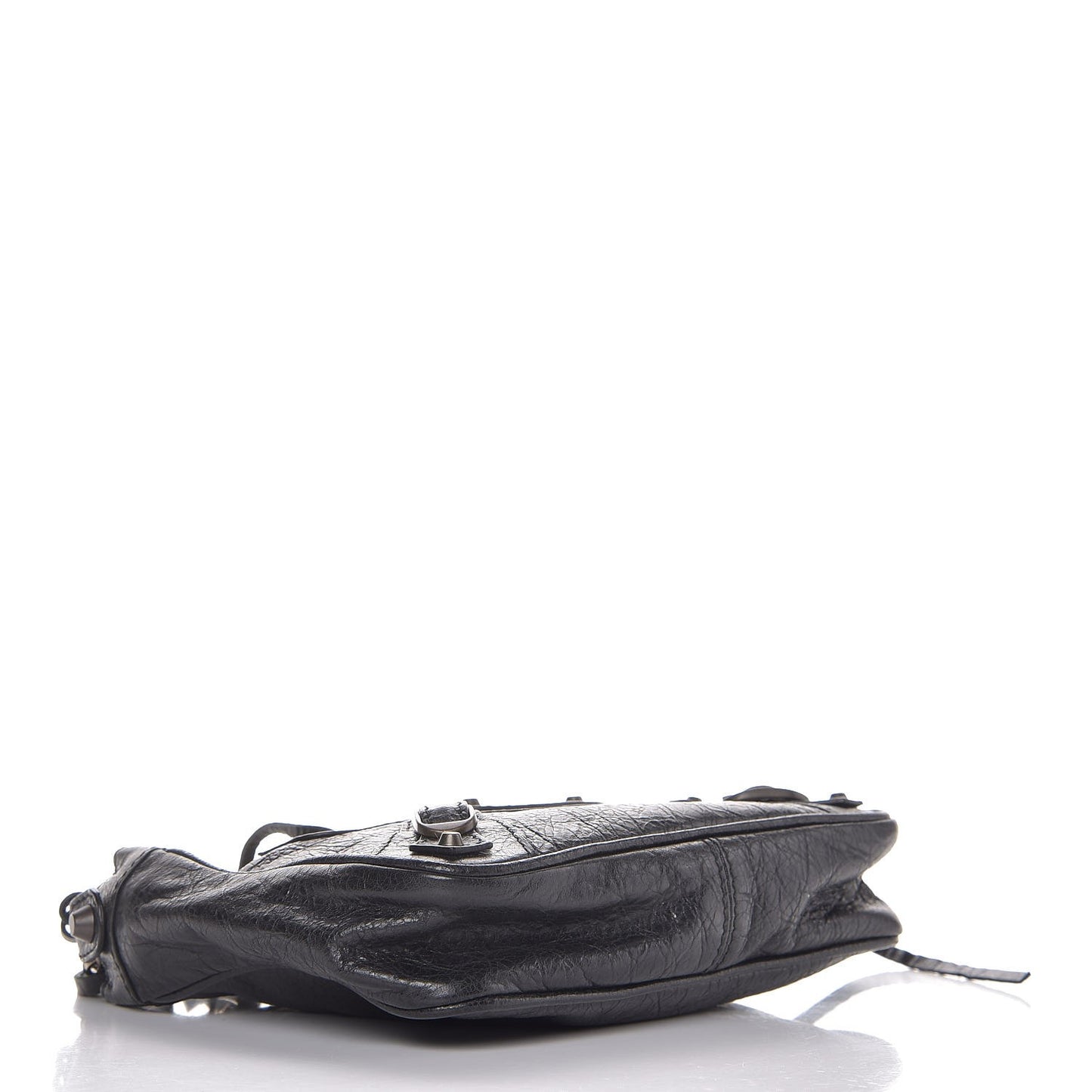 Agneau Classic Hardware Shoulder Shape Black