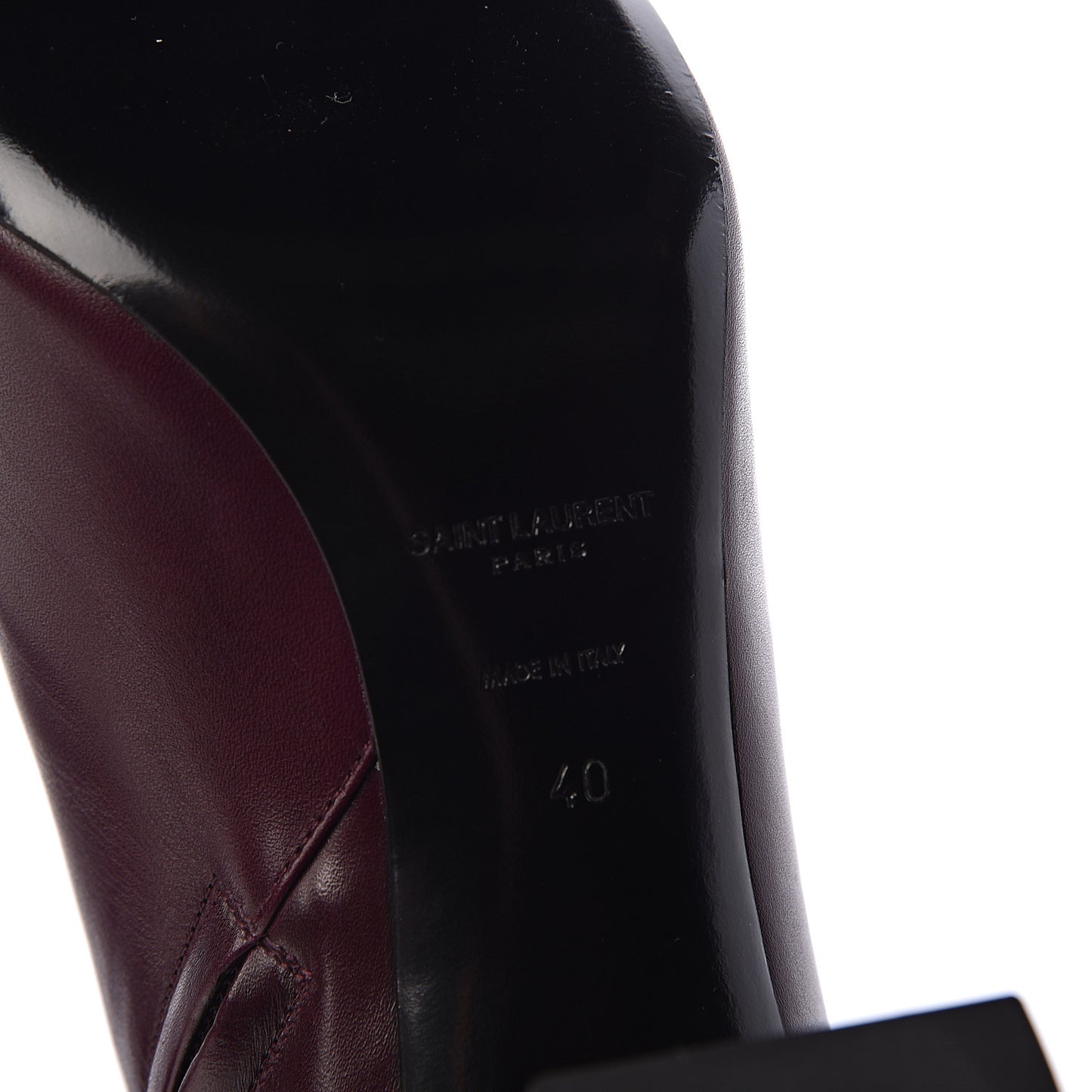 Nappa Loulou Ankle Zip Boot 40 Amaranto