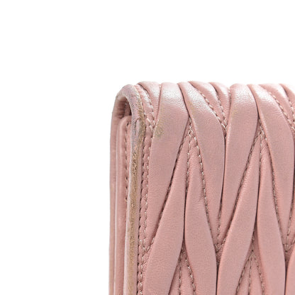 Miu Miu Nappa Matelasse Flap Wallet Orchidea 10 of 11