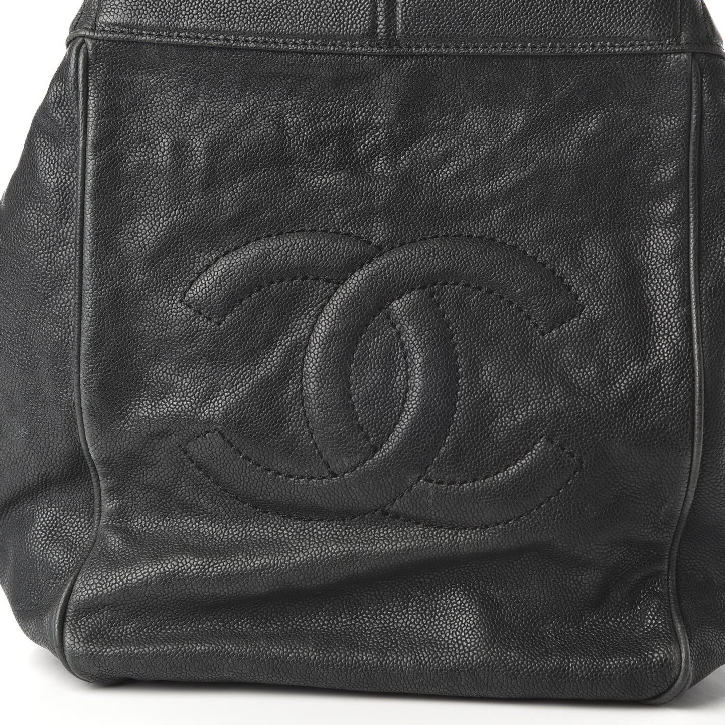 Distressed Caviar Outdoor Ligne Tote Black
