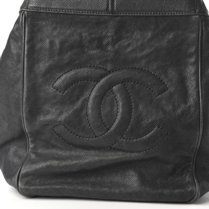 Chanel Distressed Caviar Outdoor Ligne Tote Black 10 of 10
