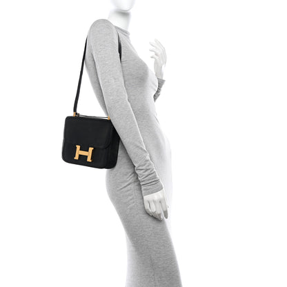 Hermes Lizard Constance 24 Black 2 of 19