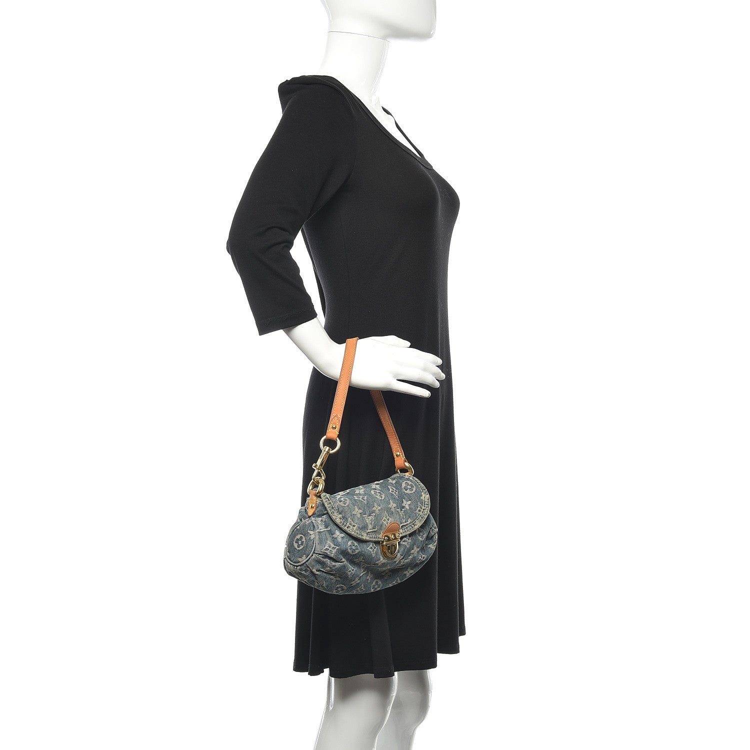 Louis Vuitton Monogram Denim Mini Pleaty Blue 2 of 13