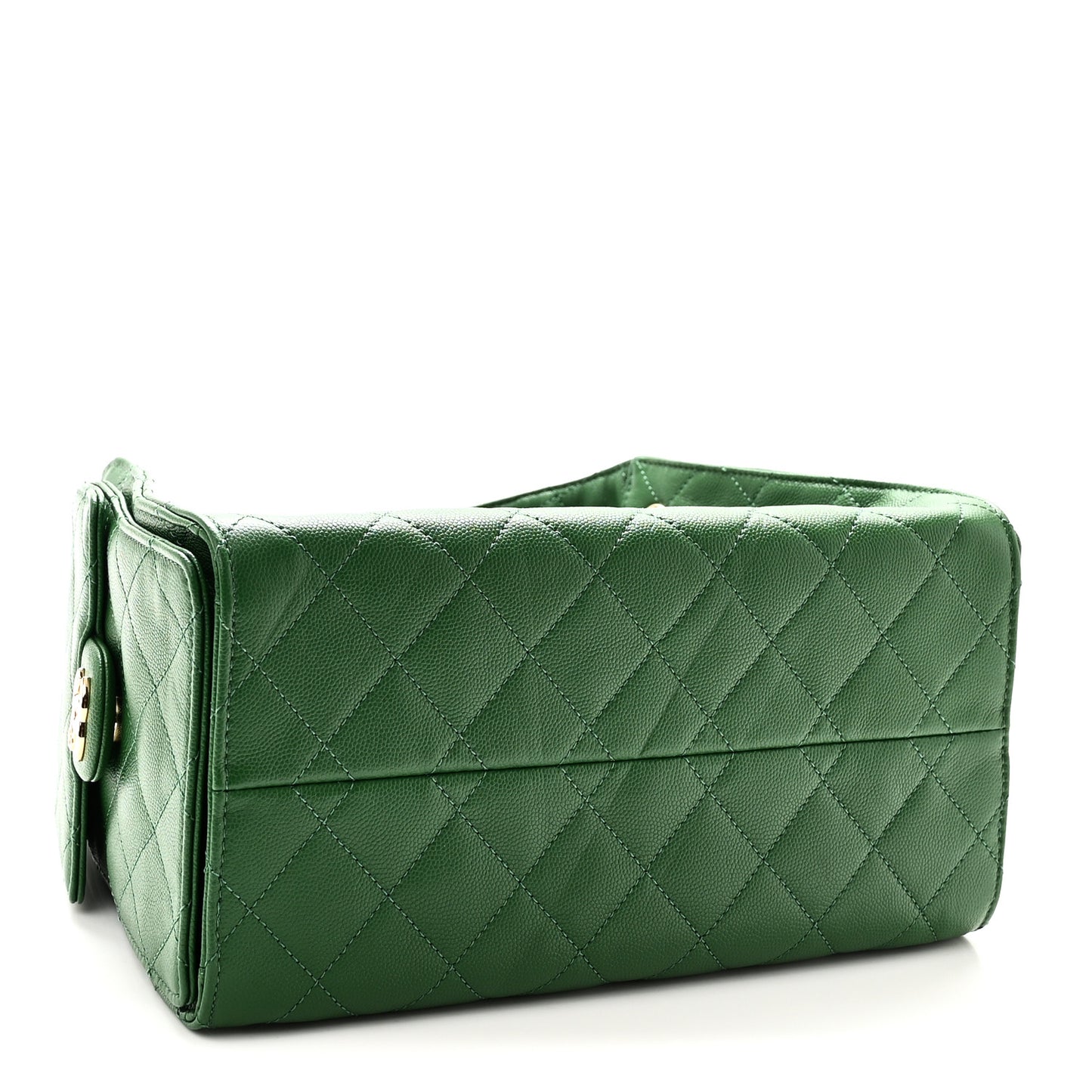 Caviar Quilted Small Chanel 25 Handbag Green