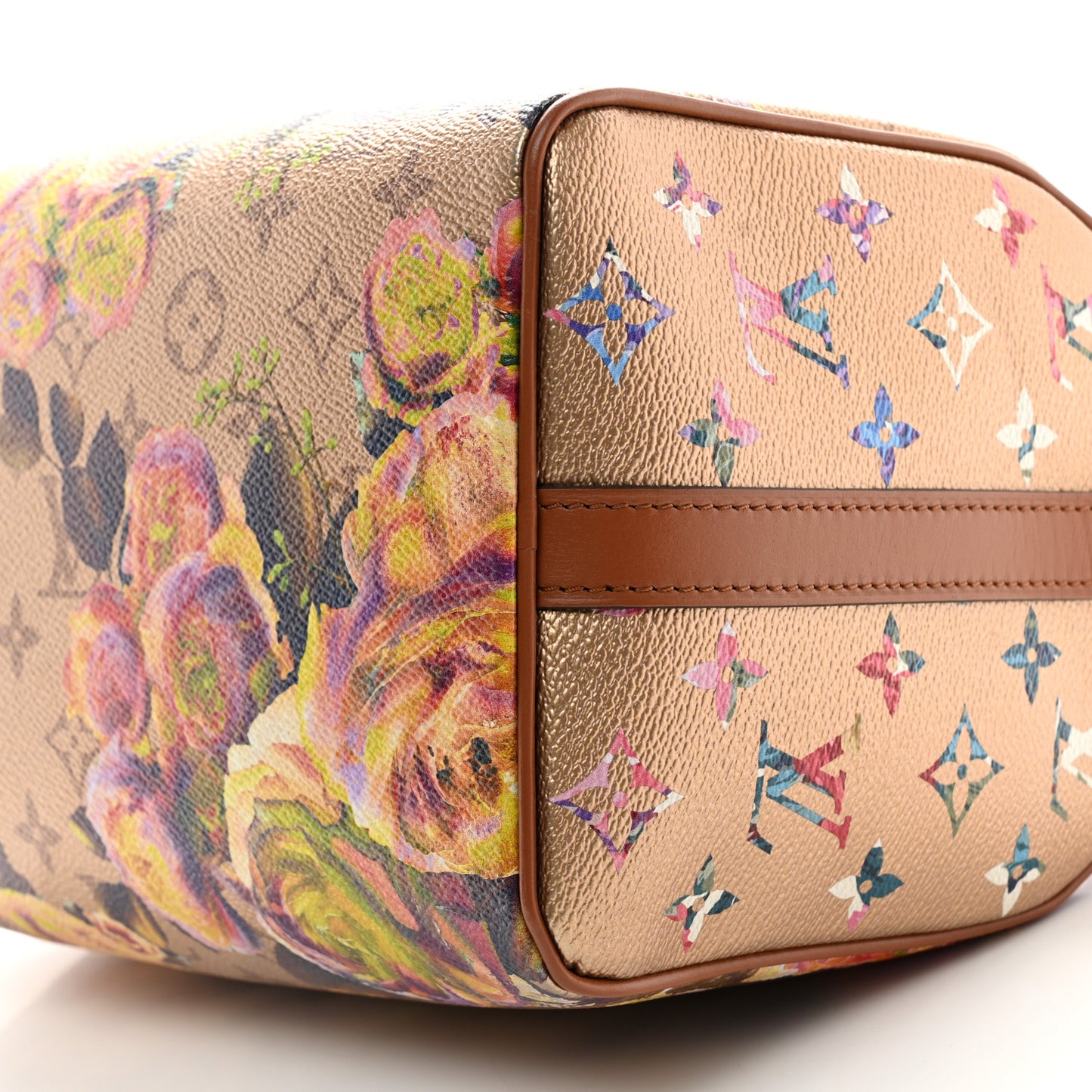 Metallic Monogram LV Garden Speedy Bandouliere 25 Gold