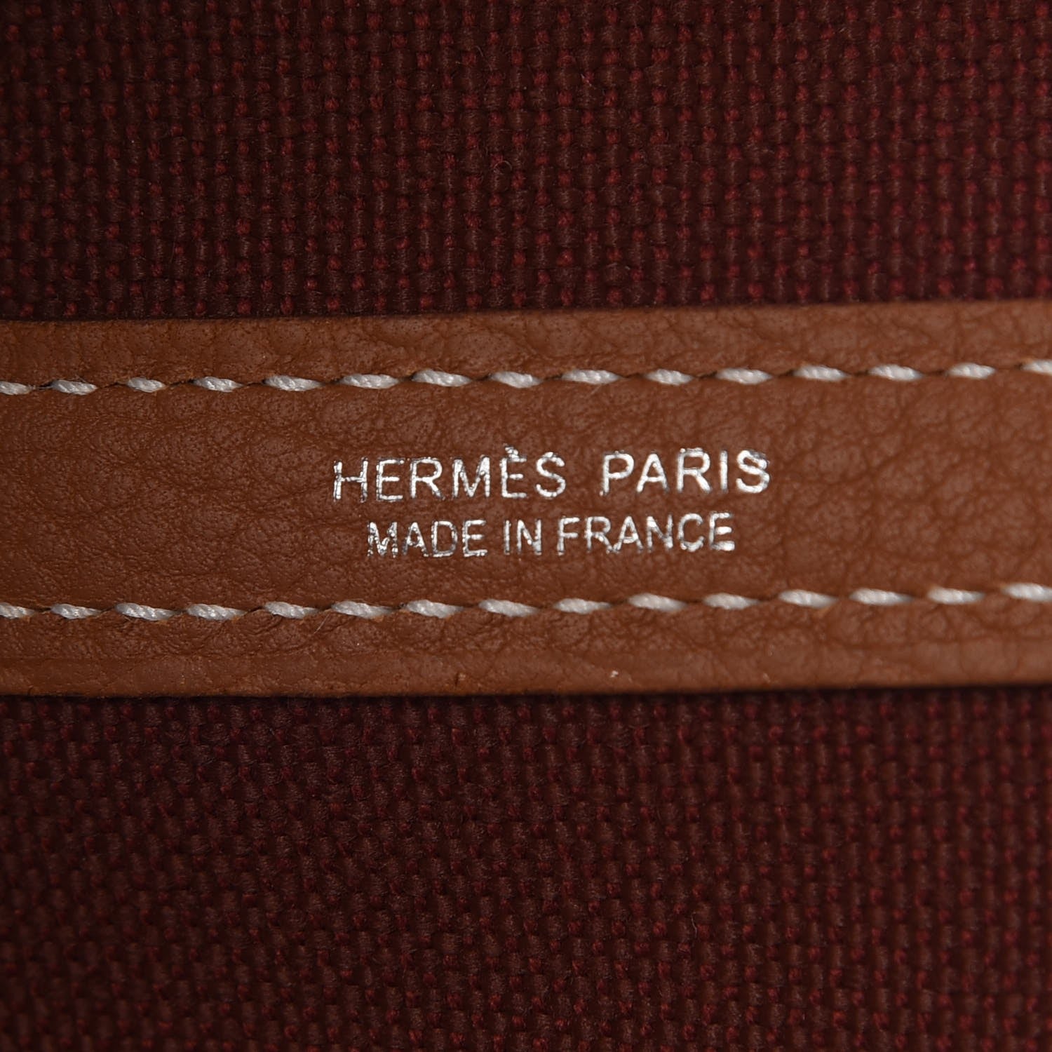Hermes Toile Militaire Negonda Garden Party Tote 36 MM Rouge H Gold 6 of 7