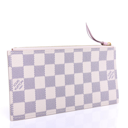 Louis Vuitton Damier Azur Felicie Chain Wallet Zippered Insert Rose Ballerine 3 of 6