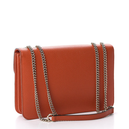 Gucci Dollar Calfskin Interlocking G Shoulder Bag Sun Orange 3 of 10