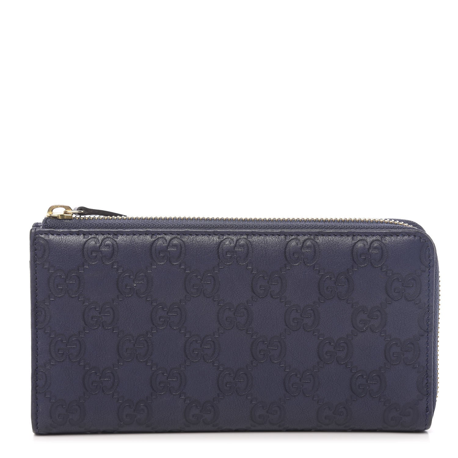Gucci Guccissima Vitello Tender Donna Long Wallet Blue 1 of 8