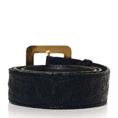 Chanel Crocodile Belt 80 32 Blue 2 of 5