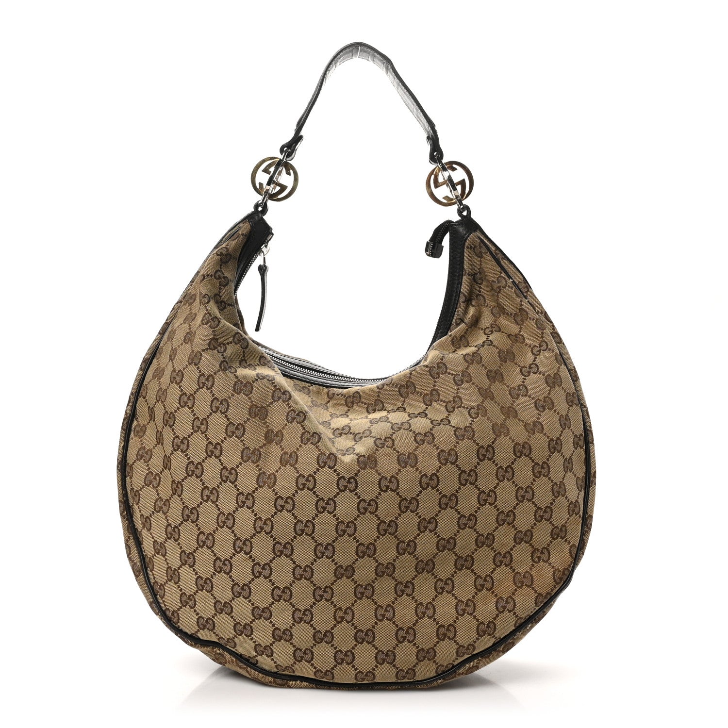 Gucci Monogram Large GG Twins Hobo Dark Brown 1 of 10