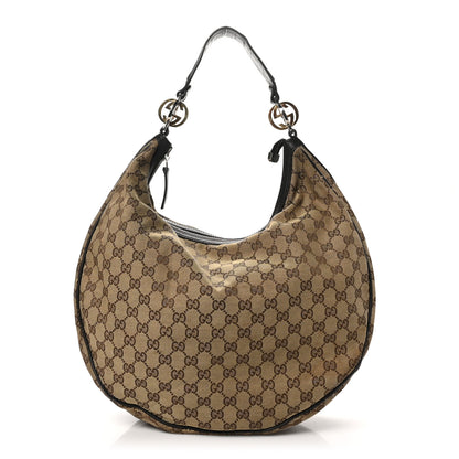 Gucci Monogram Large GG Twins Hobo Dark Brown 1 of 10