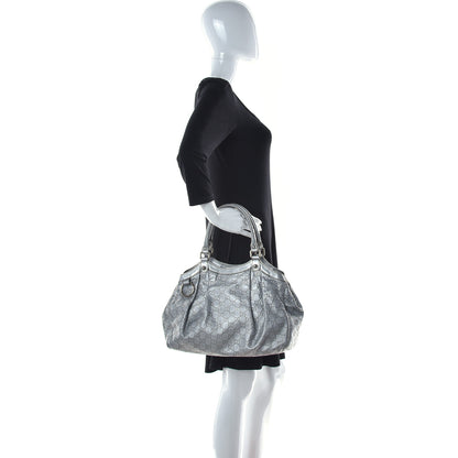 Gucci Guccissima Medium Sukey Tote Silver 3 of 18