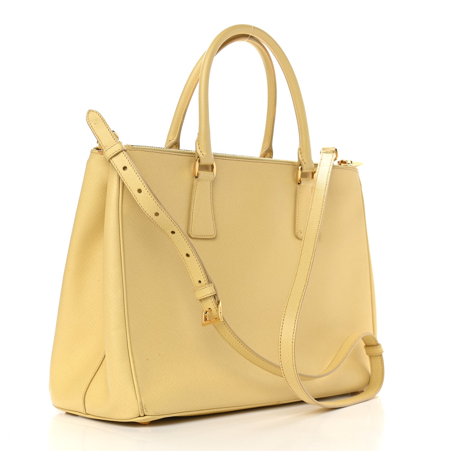 Prada Saffiano Small Galleria Double Zip Tote Ginestra 3 of 12