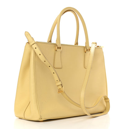 Prada Saffiano Small Galleria Double Zip Tote Ginestra 3 of 12