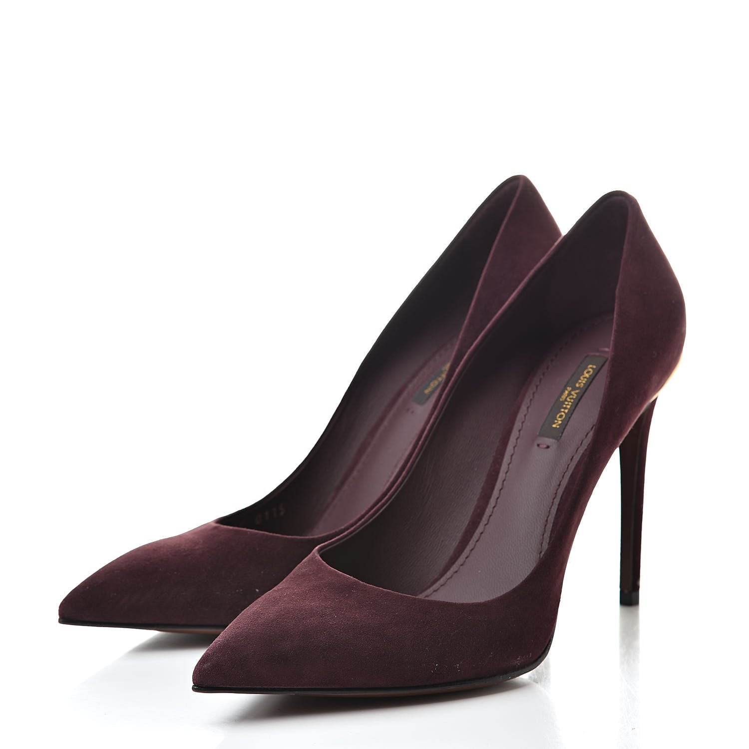 Louis Vuitton Suede First Lady Pumps 39.5 Amarante 3 of 8