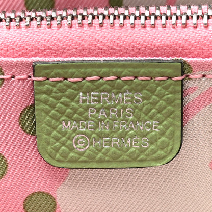 Hermes Epsom Silk'In Compact Wallet Vert Criquet 6 of 7