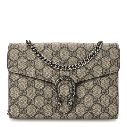 Gucci GG Supreme Monogram Mini Dionysus Chain Wallet Beige Black 1 of 11