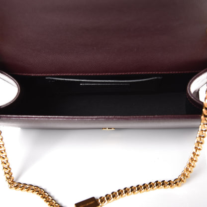 Saint Laurent Grain De Poudre Medium Classic Monogram Kate Satchel Amaranto 5 of 10