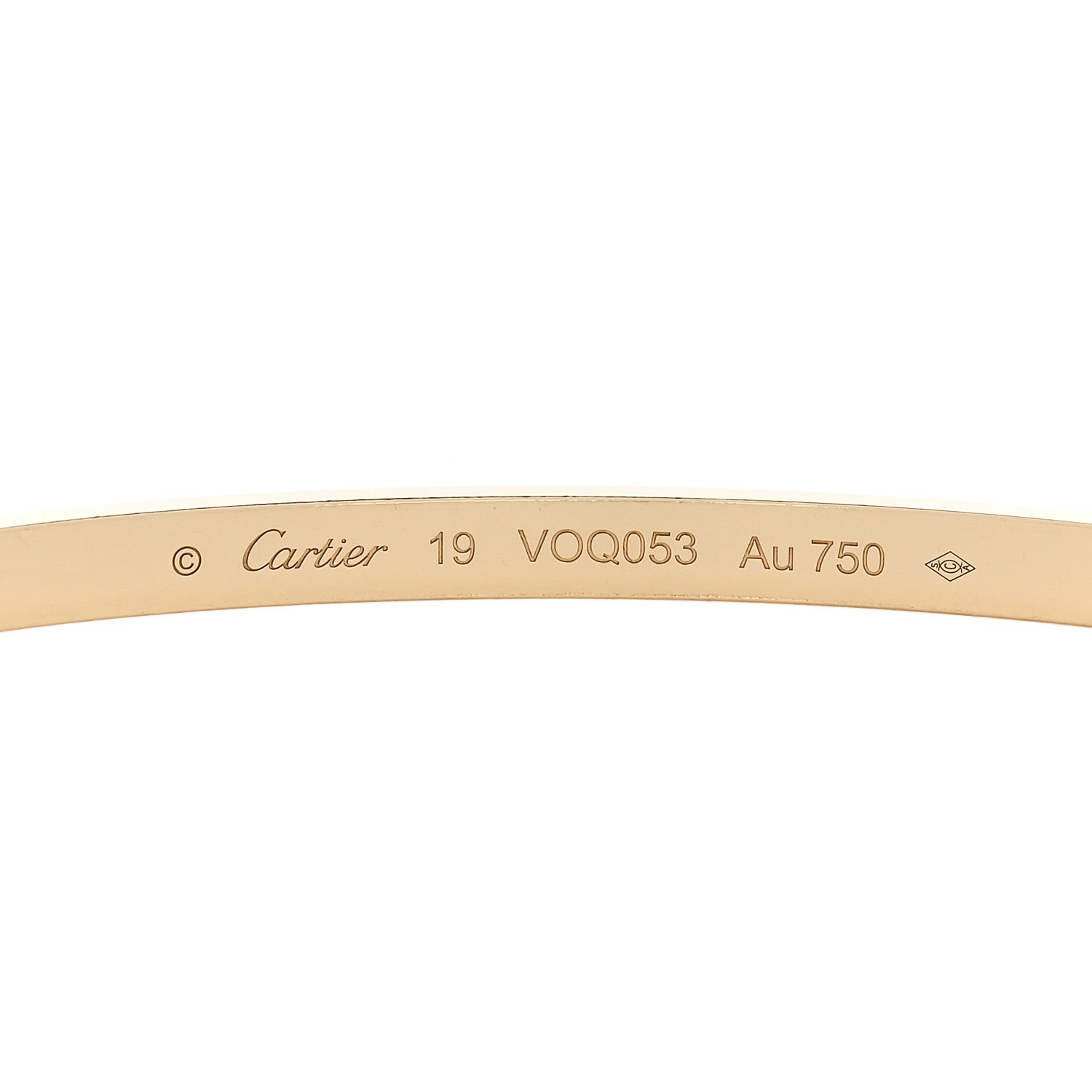 Cartier 18K Yellow Gold Small LOVE Bracelet 19 7 of 8