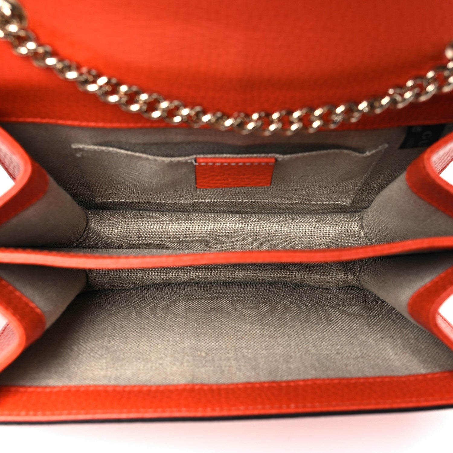 Gucci Dollar Calfskin Small Interlocking G Shoulder Bag Sun Orange 5 of 10