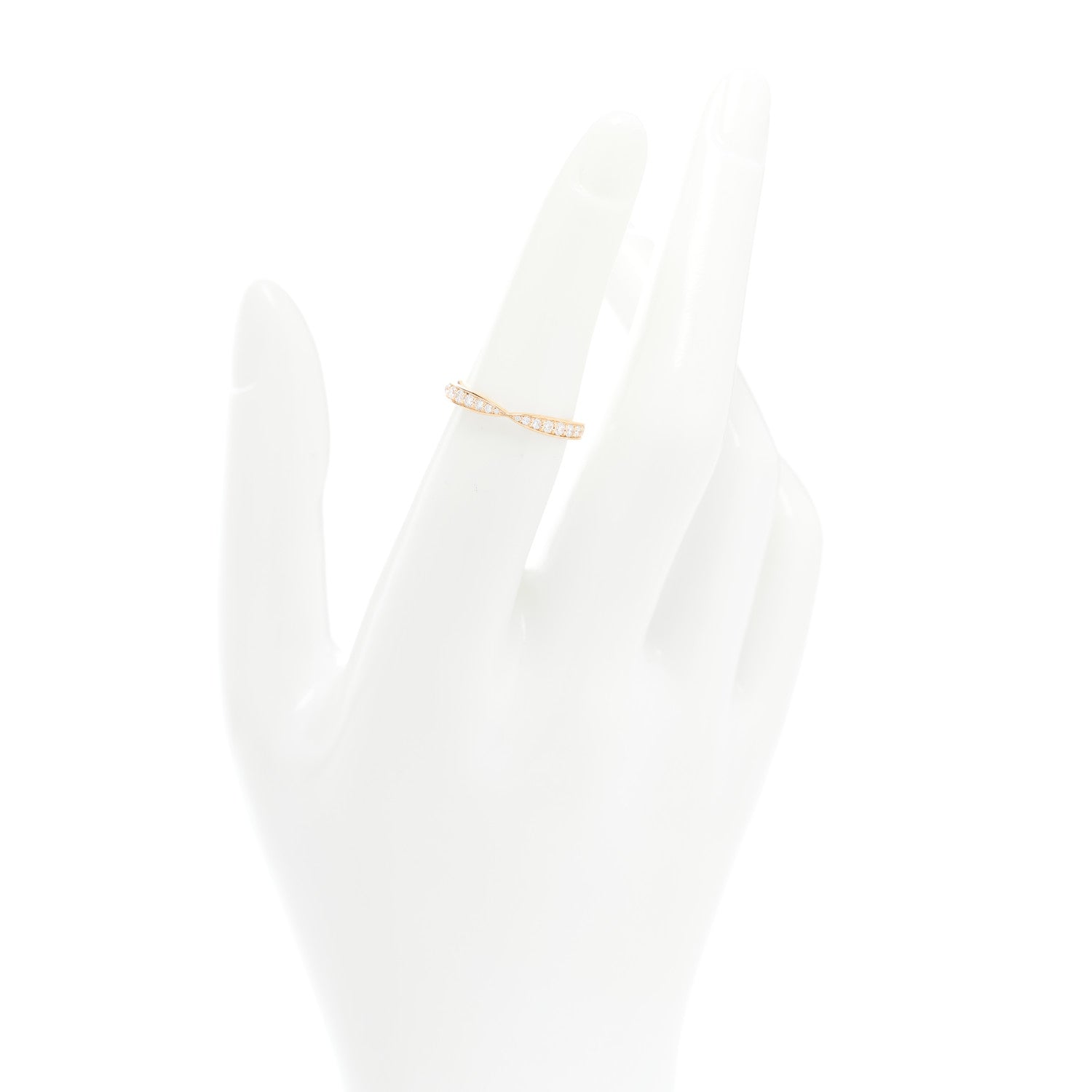 Tiffany 18K Rose Gold Diamond Harmony Band Ring 50 5.25 2 of 4