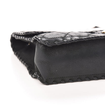 Chanel Suede Calfskin Jumbo Happy Stitch Flap Black 10 of 13