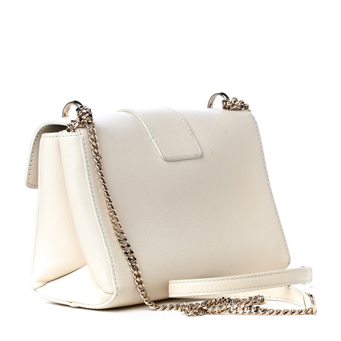 Grainy Calfskin Small Marianne Shoulder Bag Linen