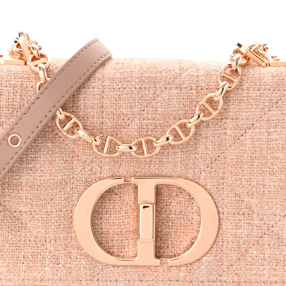 Christian Dior Linen Macrocannage Small Caro Bag Rose 8 of 10