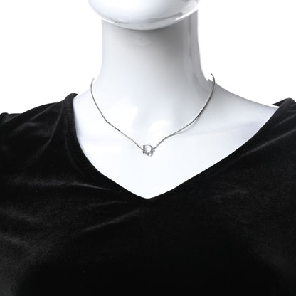Christian Dior Metal Logo Necklace Silver 2 of 4