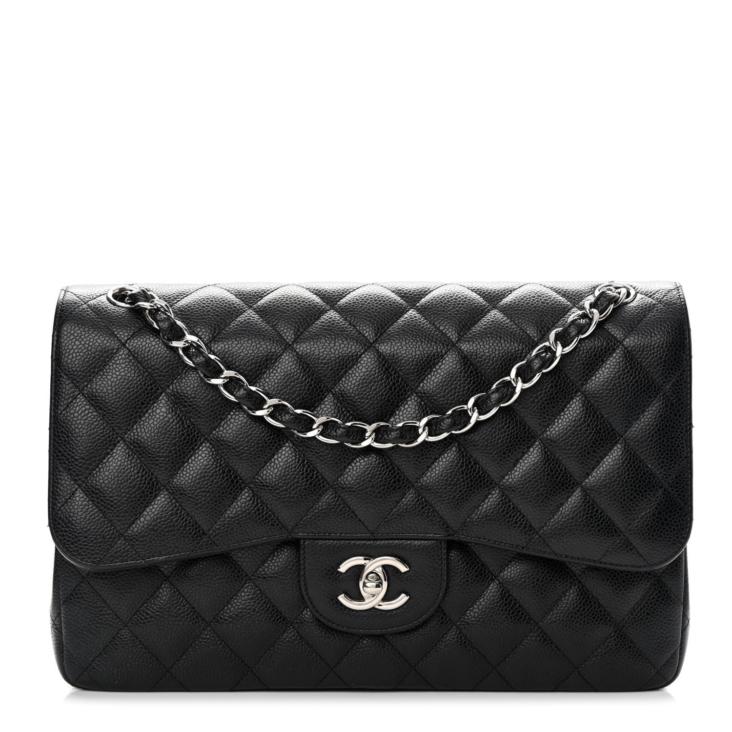 Chanel Caviar Quilted Jumbo Double Flap Black 1 of 13