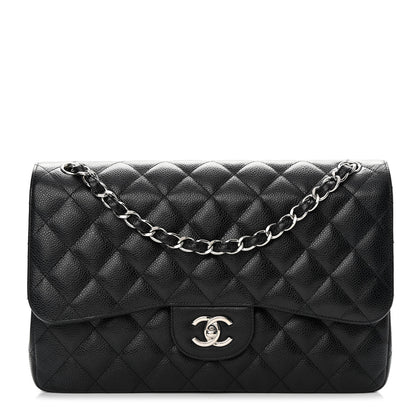 Chanel Caviar Quilted Jumbo Double Flap Black 1 of 13