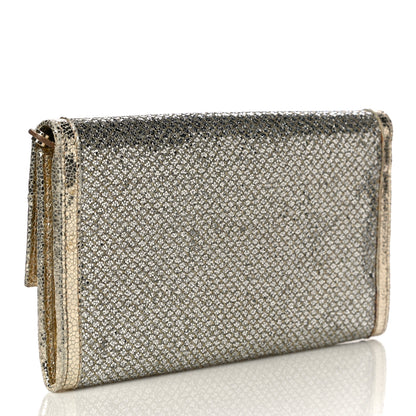 Jimmy Choo Glitter Fabric Reese Clutch Wallet Metallic 4 of 11