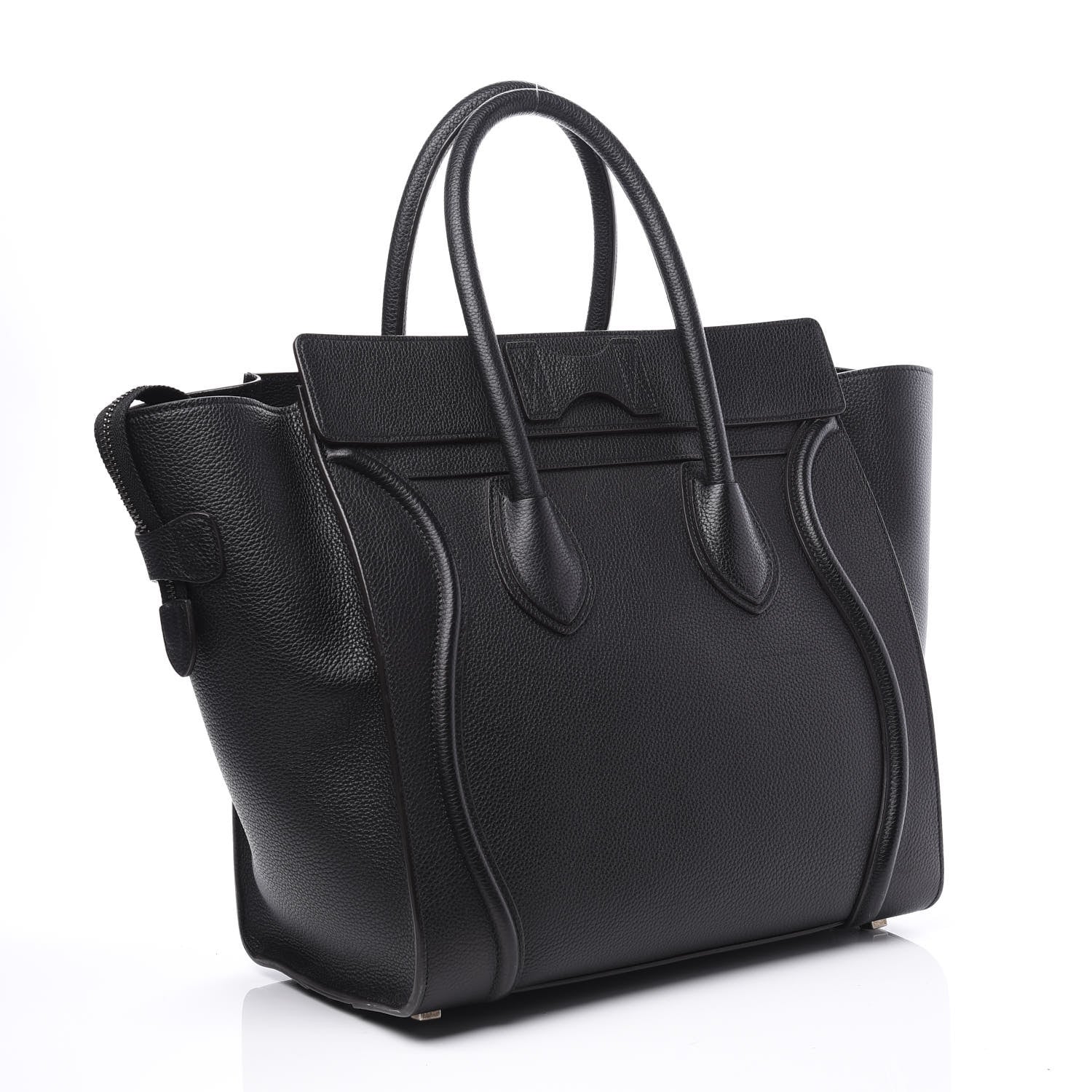 Celine Drummed Calfskin Mini Luggage Black 2 of 9