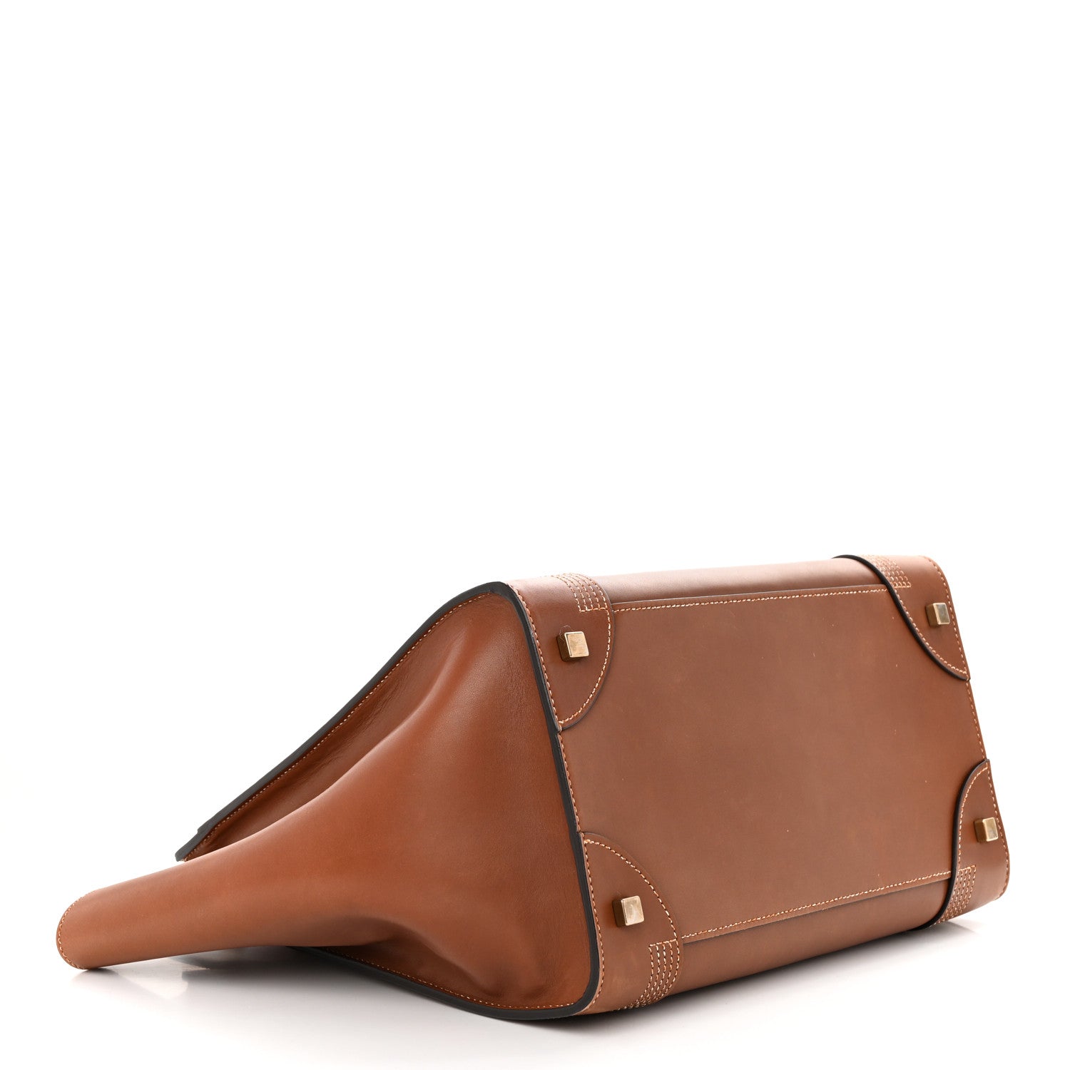 Celine Natural Calfskin Double Stitching Mini Luggage Tan 4 of 11