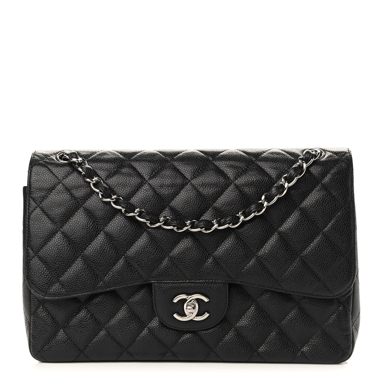 Chanel Caviar Quilted Jumbo Double Flap Black 1 of 11