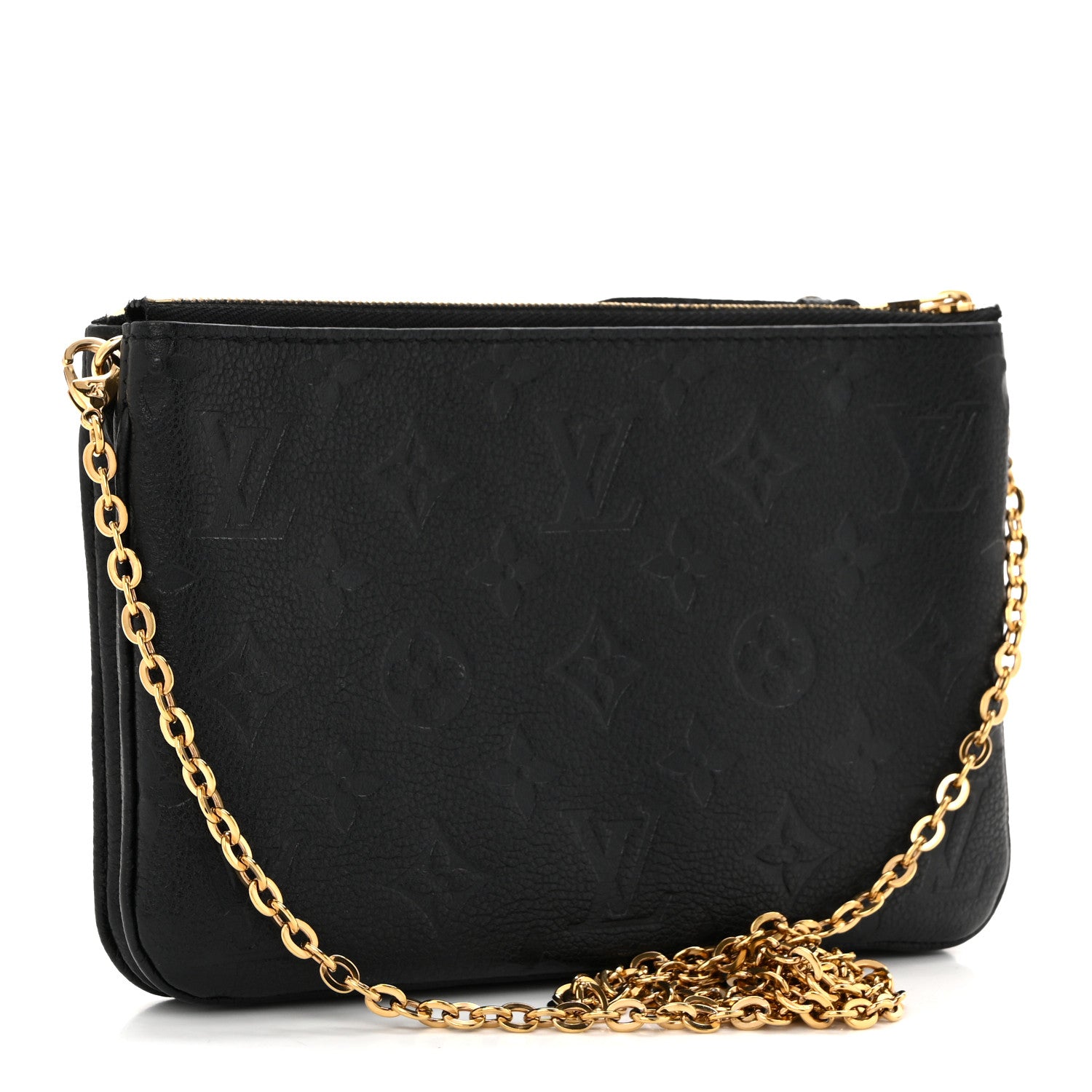 Louis Vuitton Empreinte Double Zip Pochette Black 3 of 11