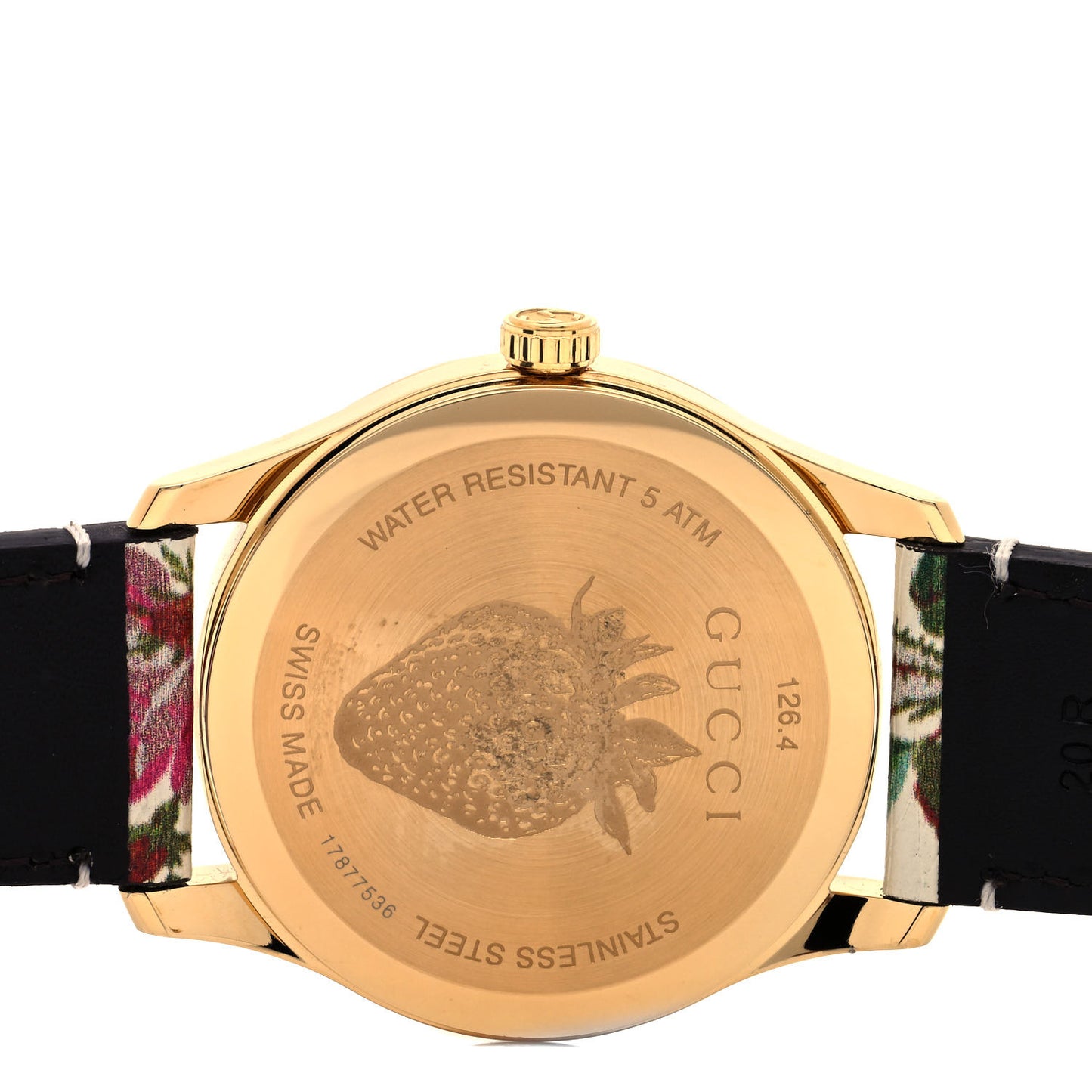 Stainless Steel Calfskin 38mm G-Timeless Floral Quartz Watch Ivory