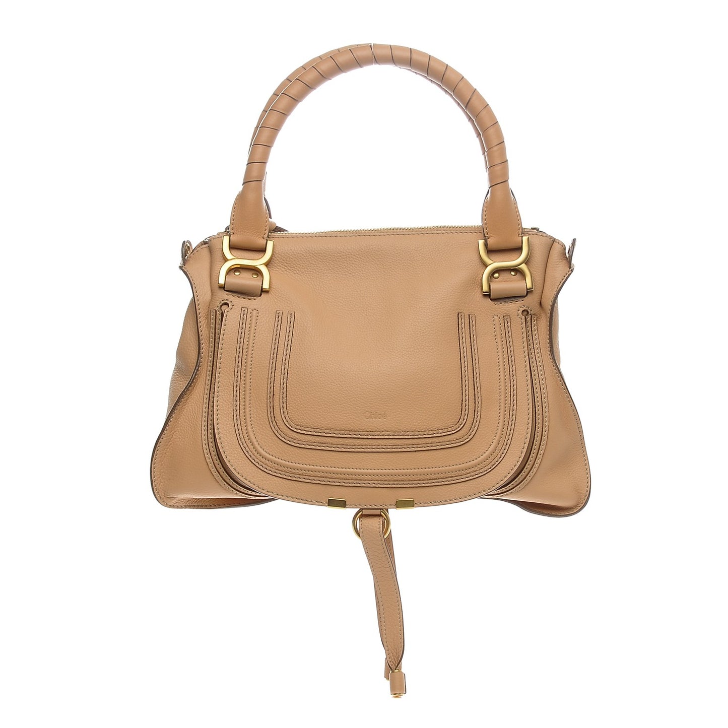 Calfskin Medium Marcie Satchel Blonde Chestnut
