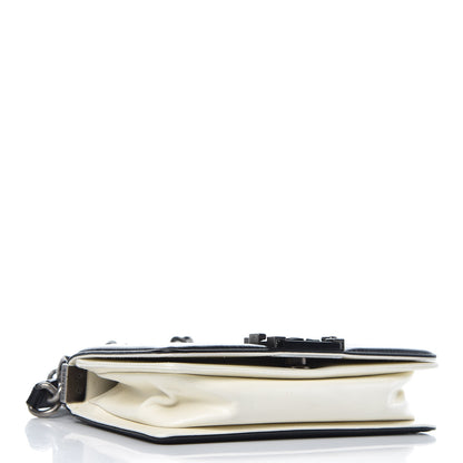 Chanel Glazed Calfskin Small Boy Flap White Black 4 of 12
