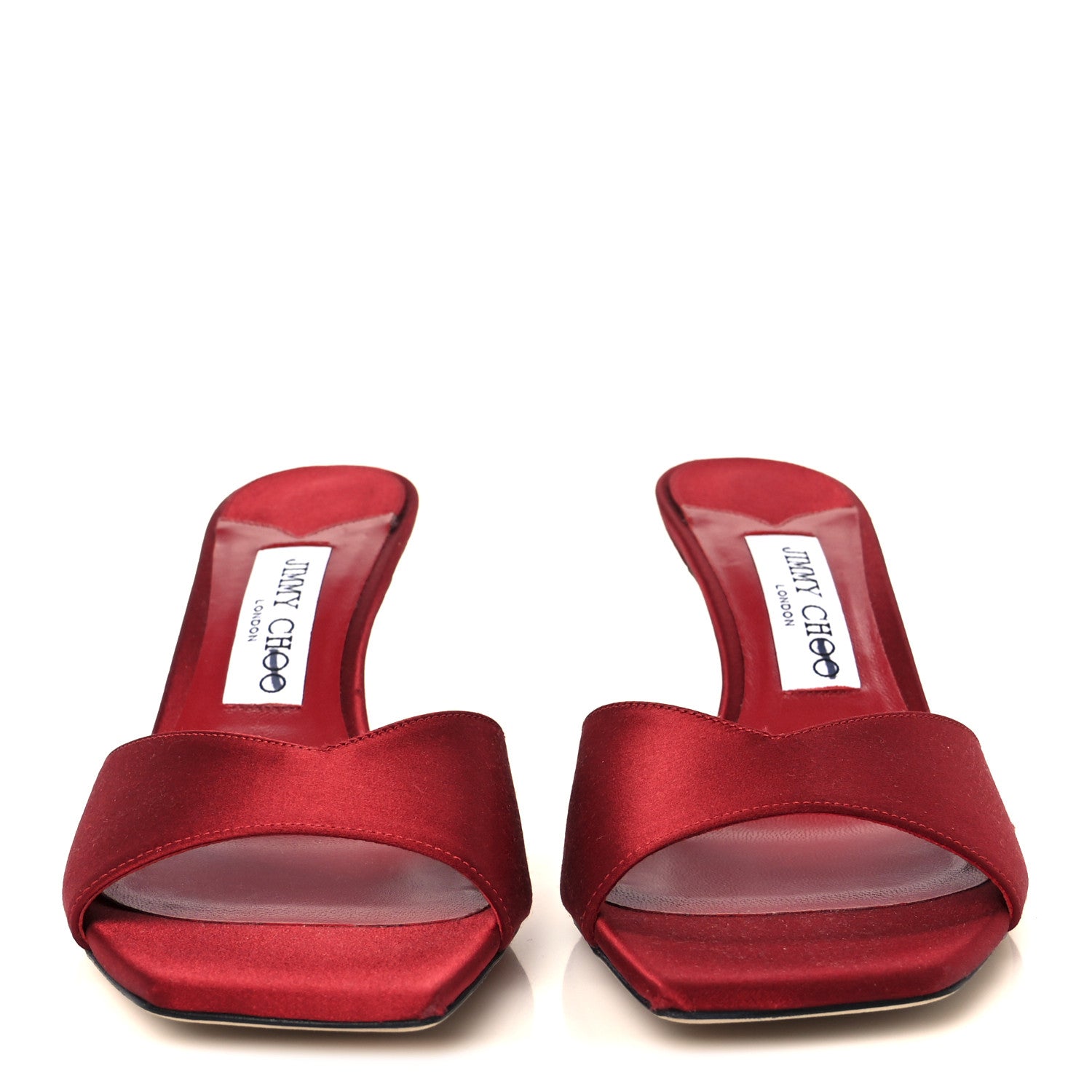 Jimmy Choo Satin Skye 70 Mules 38 Red 3 of 8