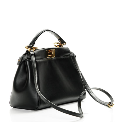 Fendi Nappa Mini Peekaboo Iconic Satchel Black 3 of 6