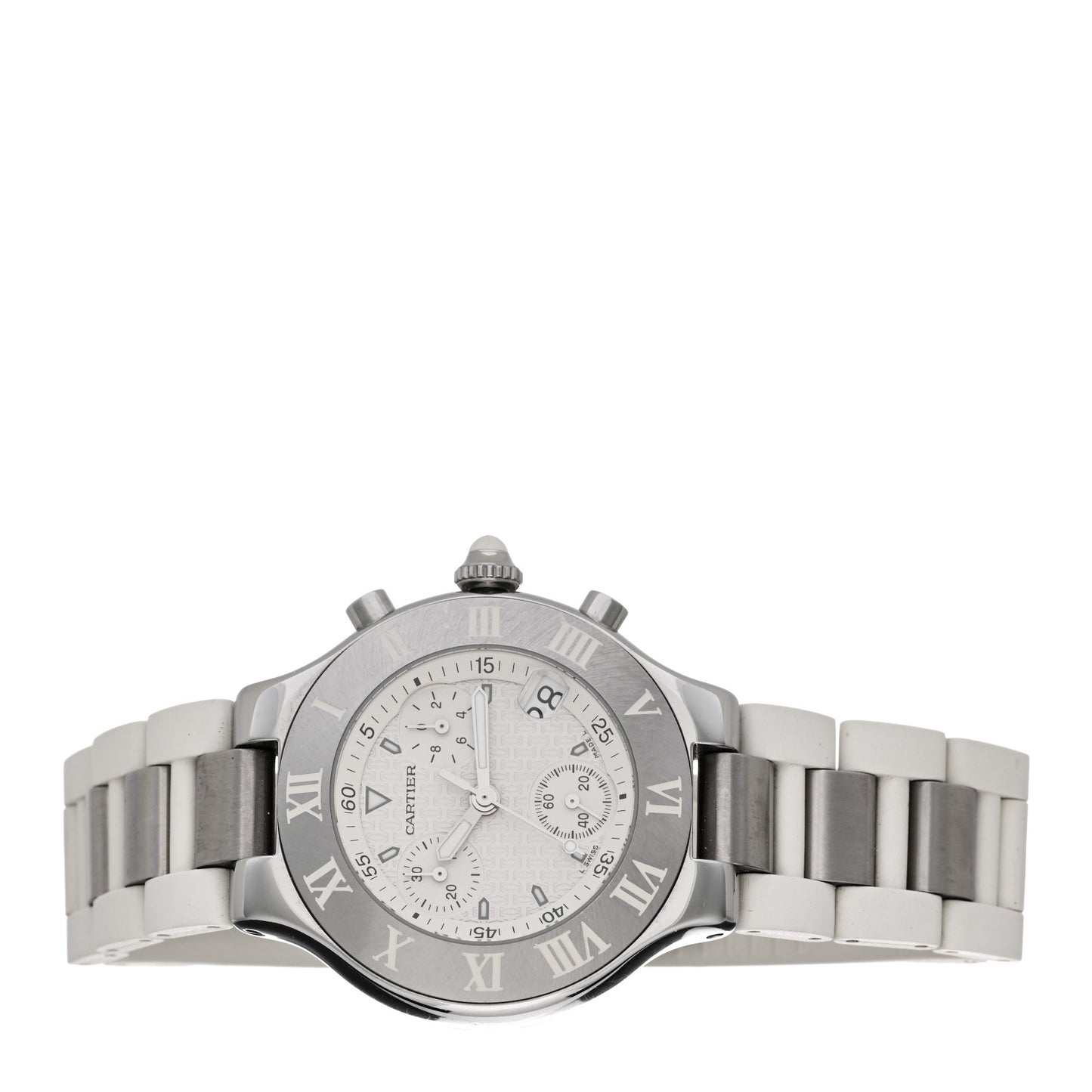 Stainless Steel Rubber 38mm Must 21 Chronoscaph Quartz Watch