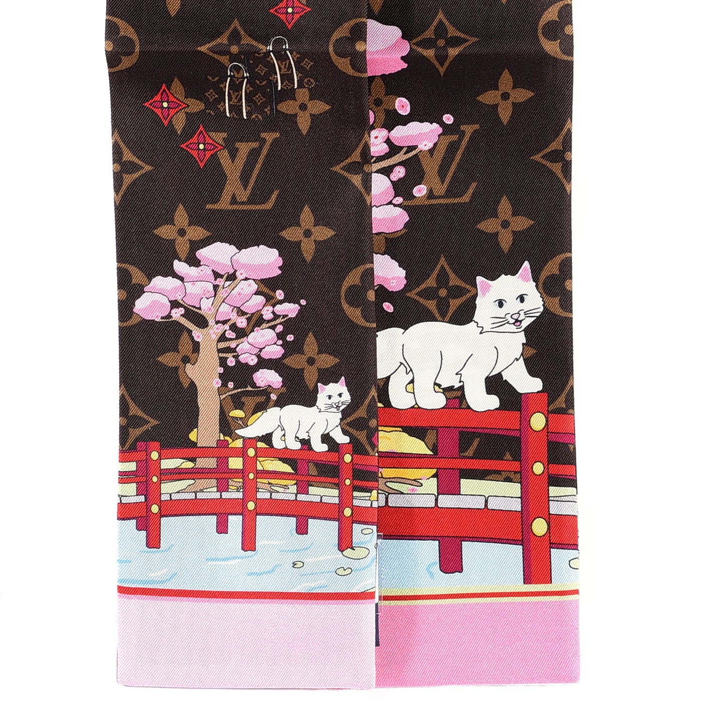 Silk Monogram 2021 Christmas Animation Japanese Garden Bandeau Marron