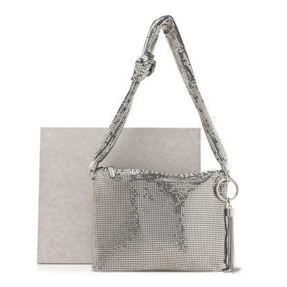 Jimmy Choo Metal Mesh Callie Tassel Shoulder Bag Silver 9 of 9