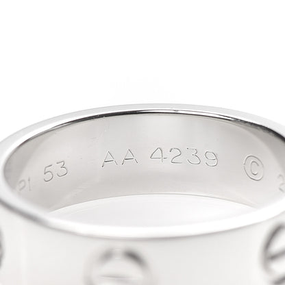 Cartier Platinum 5.5mm LOVE Ring 53 6.25 5 of 6