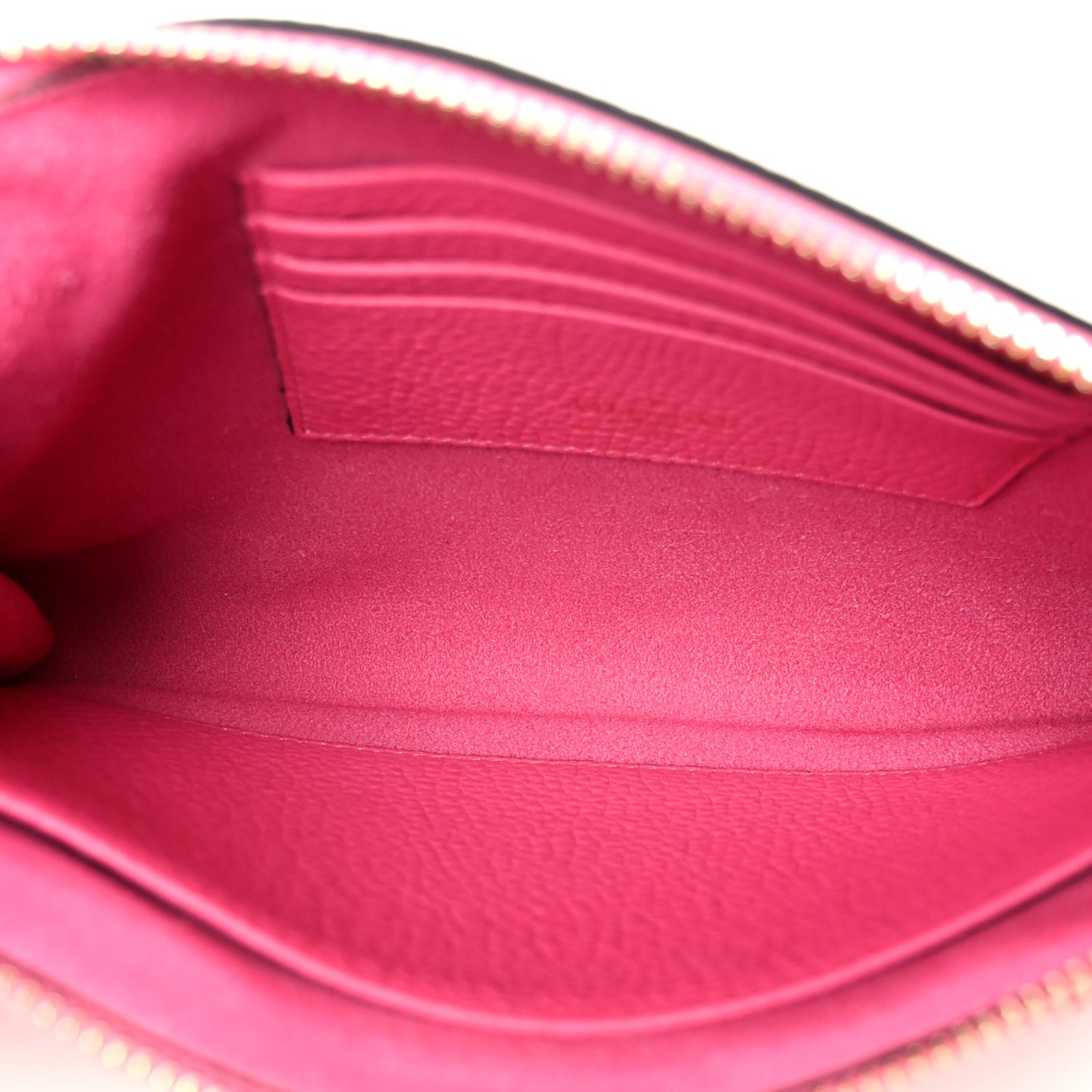 Pebbled Calfskin Medium Rockstud Flat Pouch Pink