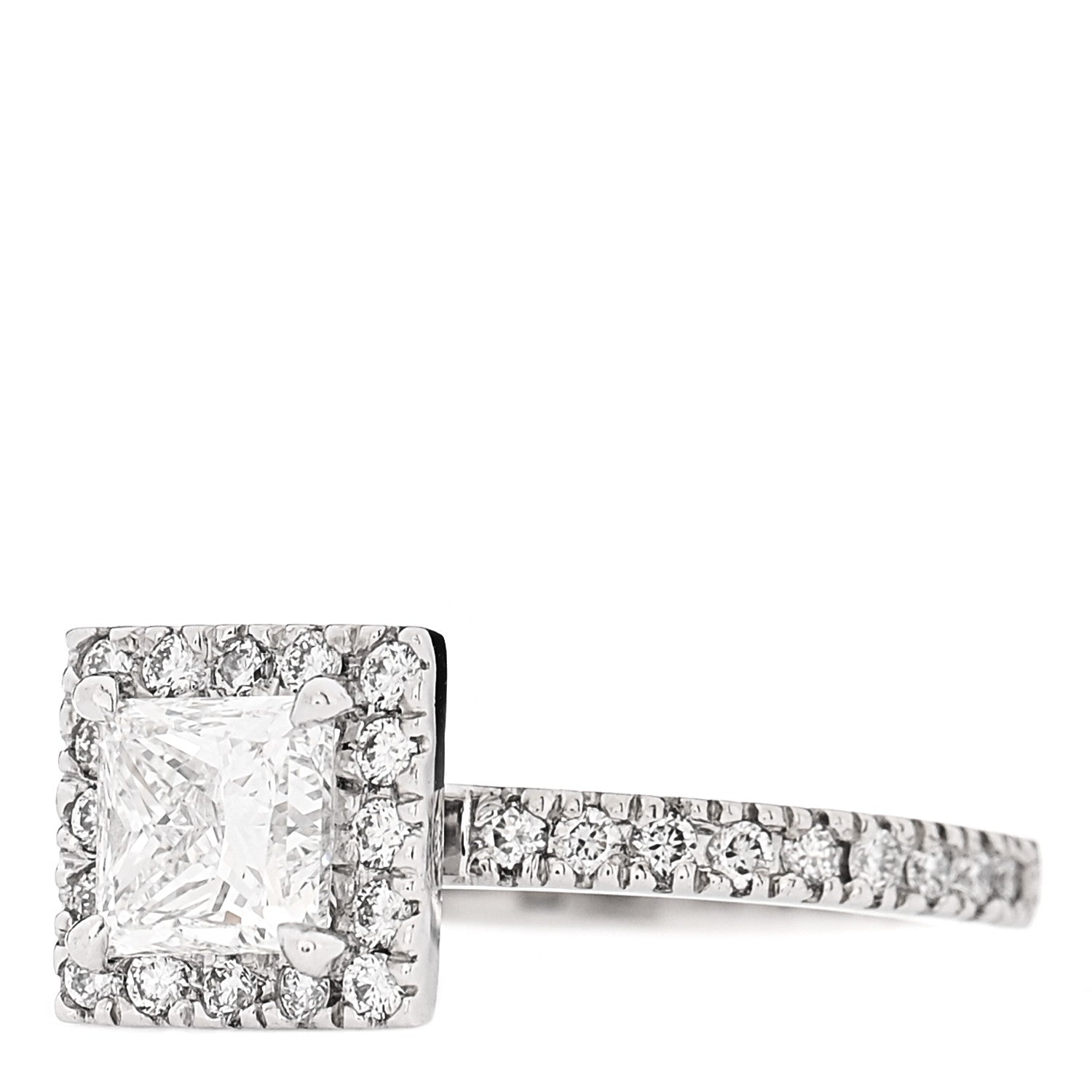 Parker & West by FASHIONPHILE 18K White Gold Diamond .96ctw Princess Cut Engagement Ring  52 6 3 of 10